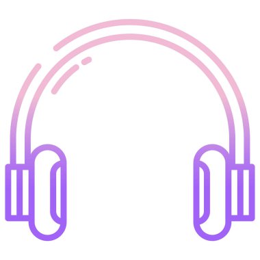 Kulaklık. Web simgesi basit illüstrasyon