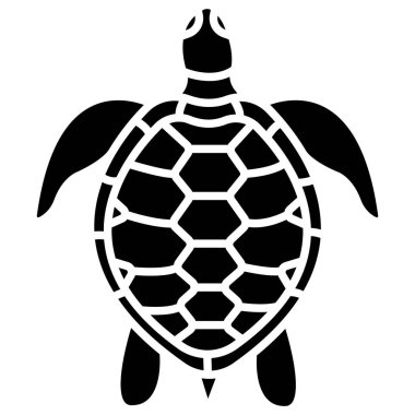 Kaplumbağa simgesi, vektör illüstrasyonu