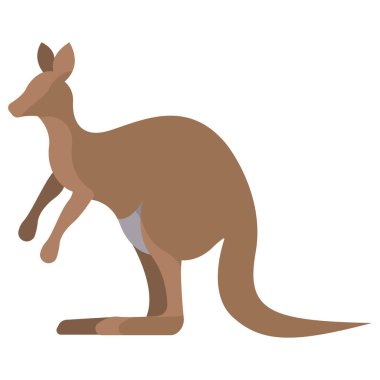 kanguru simgesi illüstrasyonu izole vektör işareti