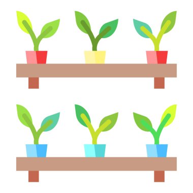 Bitki simgesinin vektör illüstrasyonu