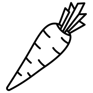 Havuç. Web simgesi basit illüstrasyon