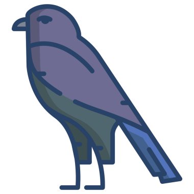 Basit vektör simgesi, kartal kuşunun çizimi