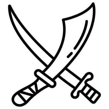 Kılıç basit simgesi, vektör gösterimi