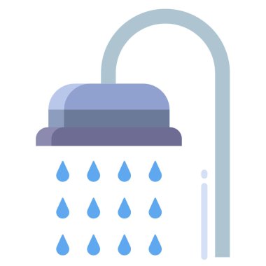  Duş web simgesi, vektör çizim 