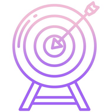 Beyaz arkaplandaki basit vektör simgesini hedef al