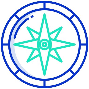 Pusula. Web simgesi basit illüstrasyon 