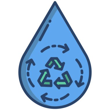 Su damlası. Basit resimleme