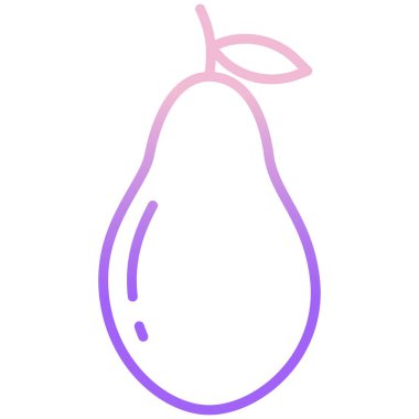 Basit vektör simgesi, avokado illüstrasyonu