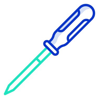 Basit vektör simgesi, tornavida illüstrasyonu