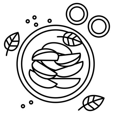 Sağlıklı bir patates diliminin vektör çizimi