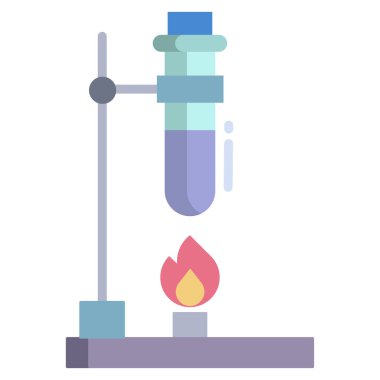 beyaz arkaplanda test tübü basit vektör simgesi