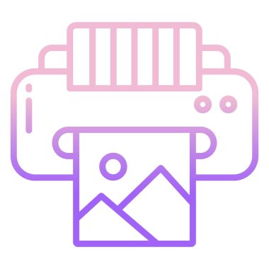 Yazıcı. Web simgesi basit illüstrasyon