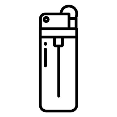 Basit vektör simgesi, çakmak illüstrasyonu