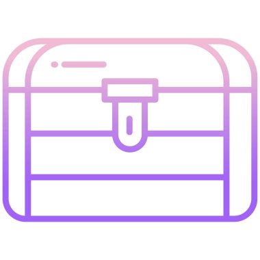 Hazine basit simgesi, vektör illüstrasyonu