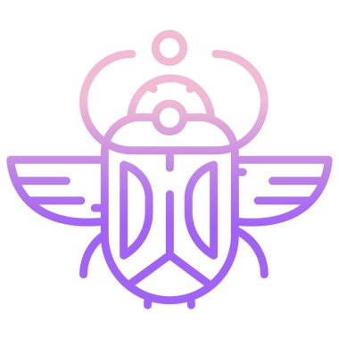 Böcek basit simgesi, vektör illüstrasyonu