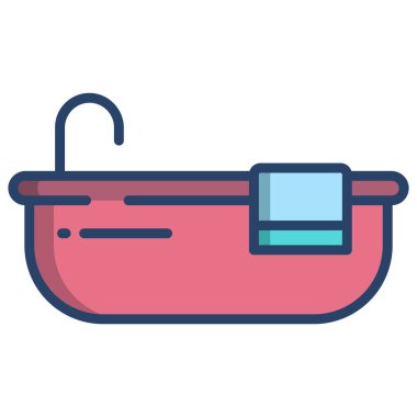 Küvet vektör çizim 