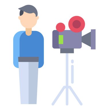 Web simgesi adam vektör illüstrasyonu 