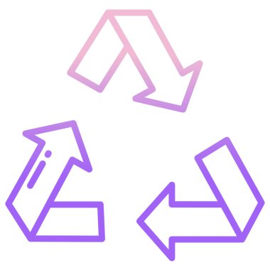 Geri dönüşüm simgesi vektör resimlemesi 