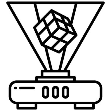 projektör web simgesi, vektör çizim 