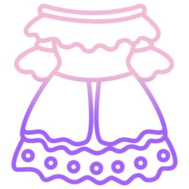 Bebek partisi ikonu. Web için peri masalı vektör simgelerinin özet çizimi