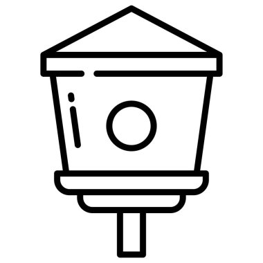 Kuş evi. Web simgesi basit illüstrasyon