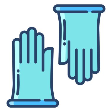 Eldiven. Web simgesi basit illüstrasyon 