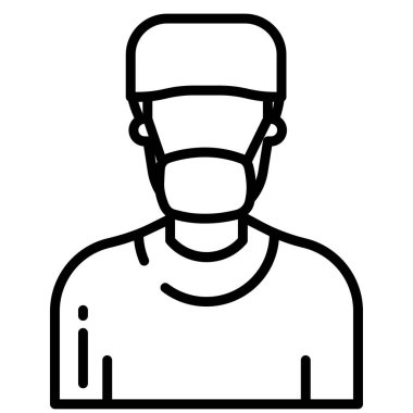 Doktor. Web simgesi basit illüstrasyon 