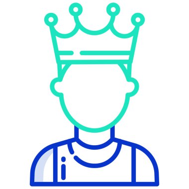 Bir kral simgesinin vektör illüstrasyonu