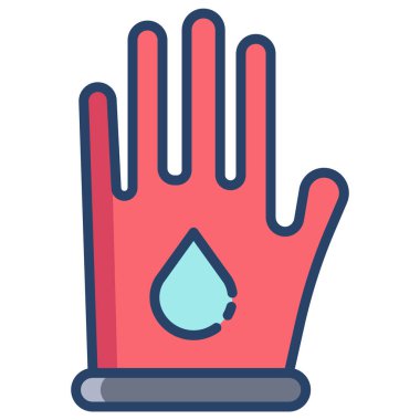 Eldiven. Web simgesi basit illüstrasyon 