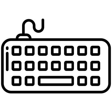 Klavye web simgesi, vektör çizim