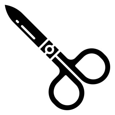Makas web simgesi, vektör çizim 