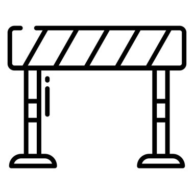 Beyaz arkaplanda bariyer simgesi izole edildi