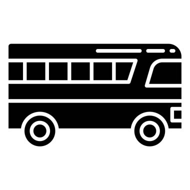 Otobüs. Web simgesi basit illüstrasyon