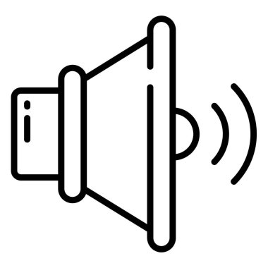 Hoparlör web simgesi, vektör illüstrasyonu 