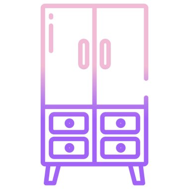 Çekmeceler. Web simgesi basit illüstrasyon