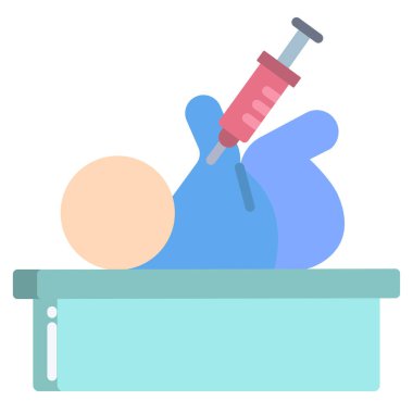 Basit vektör simgesi, bebek aşısı çizimi