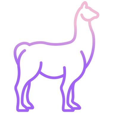 Lama simgesi beyaz arkaplanda izole edildi