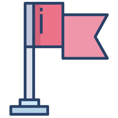 Bayrak. Web simgesi vektör illüstrasyonu