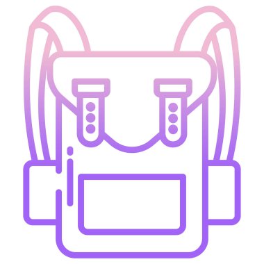 Sırt çantası. Web simgesi basit illüstrasyon