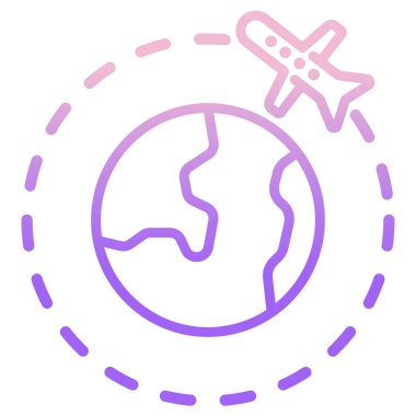 seyahat web simgesi basit vektör çizimi