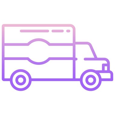 kamyon web simgesi basit illüstrasyon