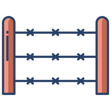 Çit. Web simgesi basit illüstrasyon