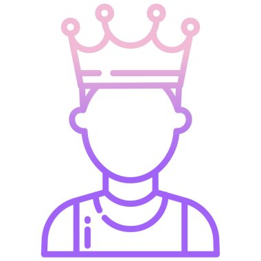 Bir kral simgesinin vektör illüstrasyonu