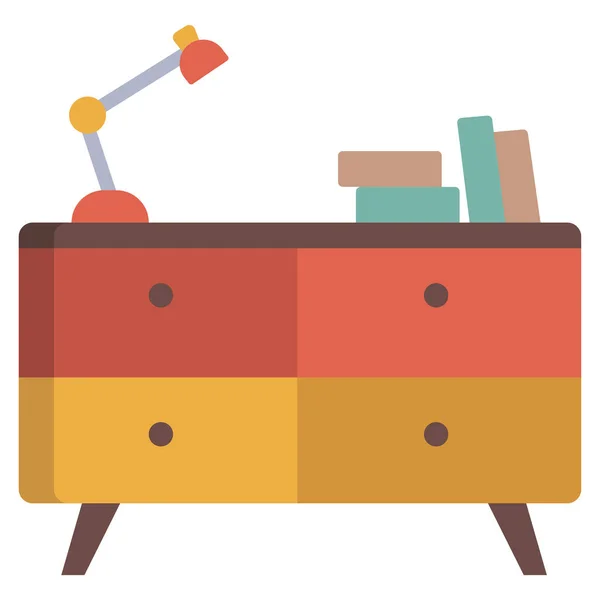 Muebles Icono Vector Plano — Vector de stock