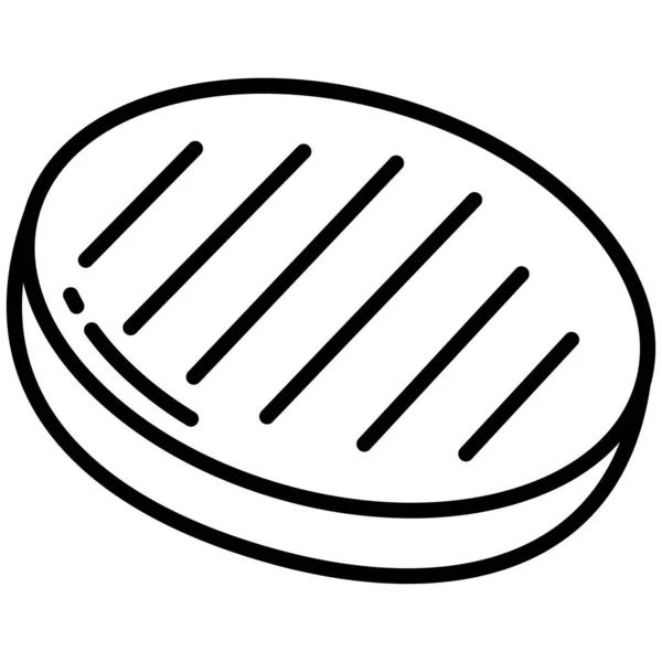 Fleisch Web Symbol Einfache Illustration — Stockvektor