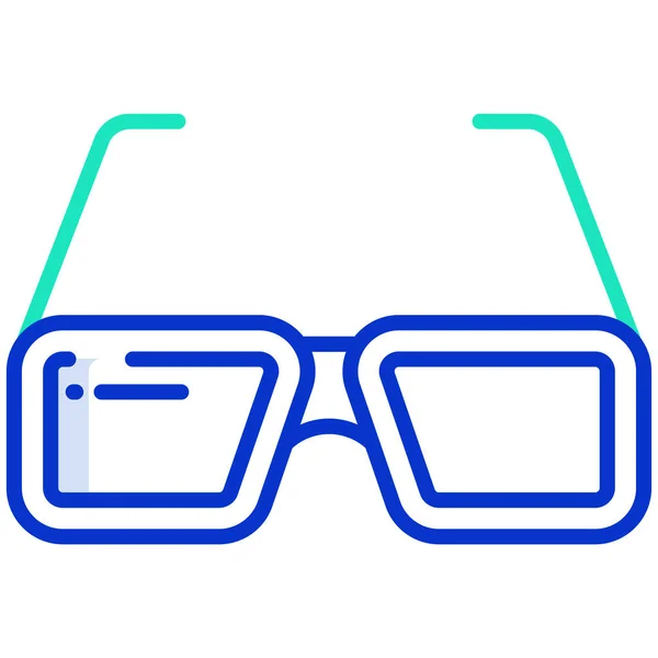 Brille Auf Web Symbol Einfache Illustration — Stockvektor