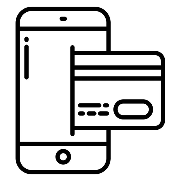 Mobile Payment Icon Flaches Design Geschäftskonzept Isolierte Illustration — Stockvektor