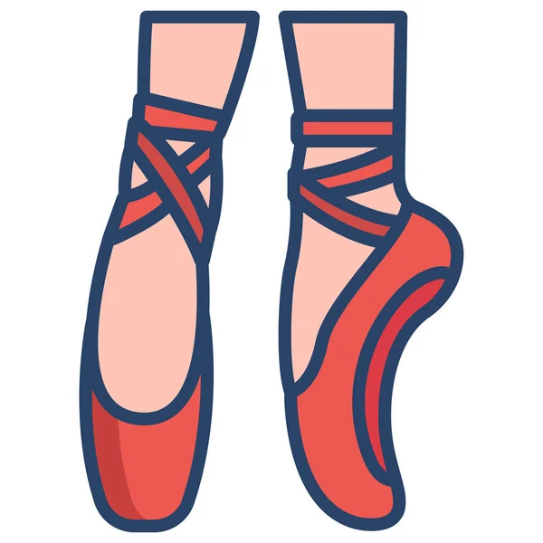Простий Векторний Значок Ілюстрація Взуття Балету — стоковий вектор