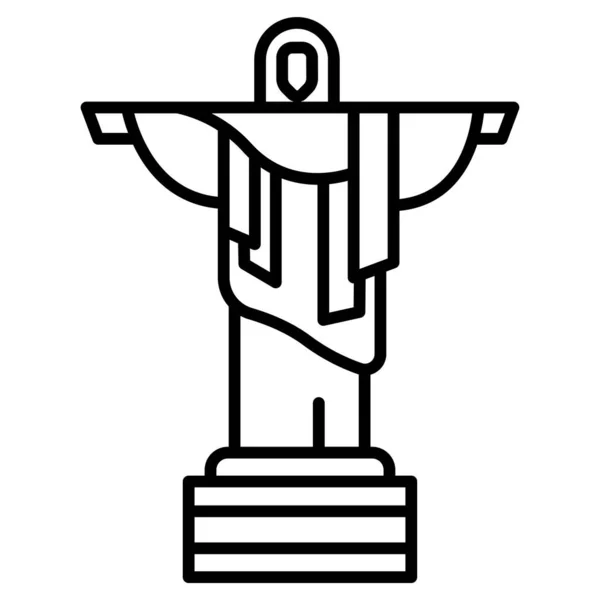 Ilustração Vetorial Desenhada Mão Ícone Monumento —  Vetores de Stock