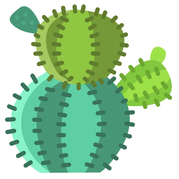 Icono Vectorial Cactus Aislado Sobre Fondo Blanco — Vector de stock